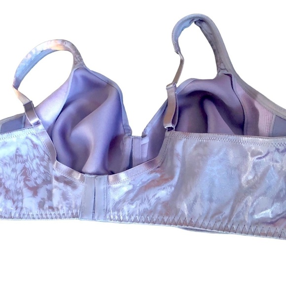 Breezies Microfill Full Coverage Underwire Bra Satin Trim 46B Purple A225683 - Picture 5 of 5